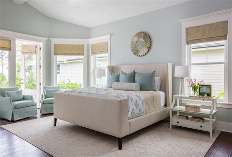 Light Blue Bedroom With White Furniture
